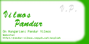 vilmos pandur business card